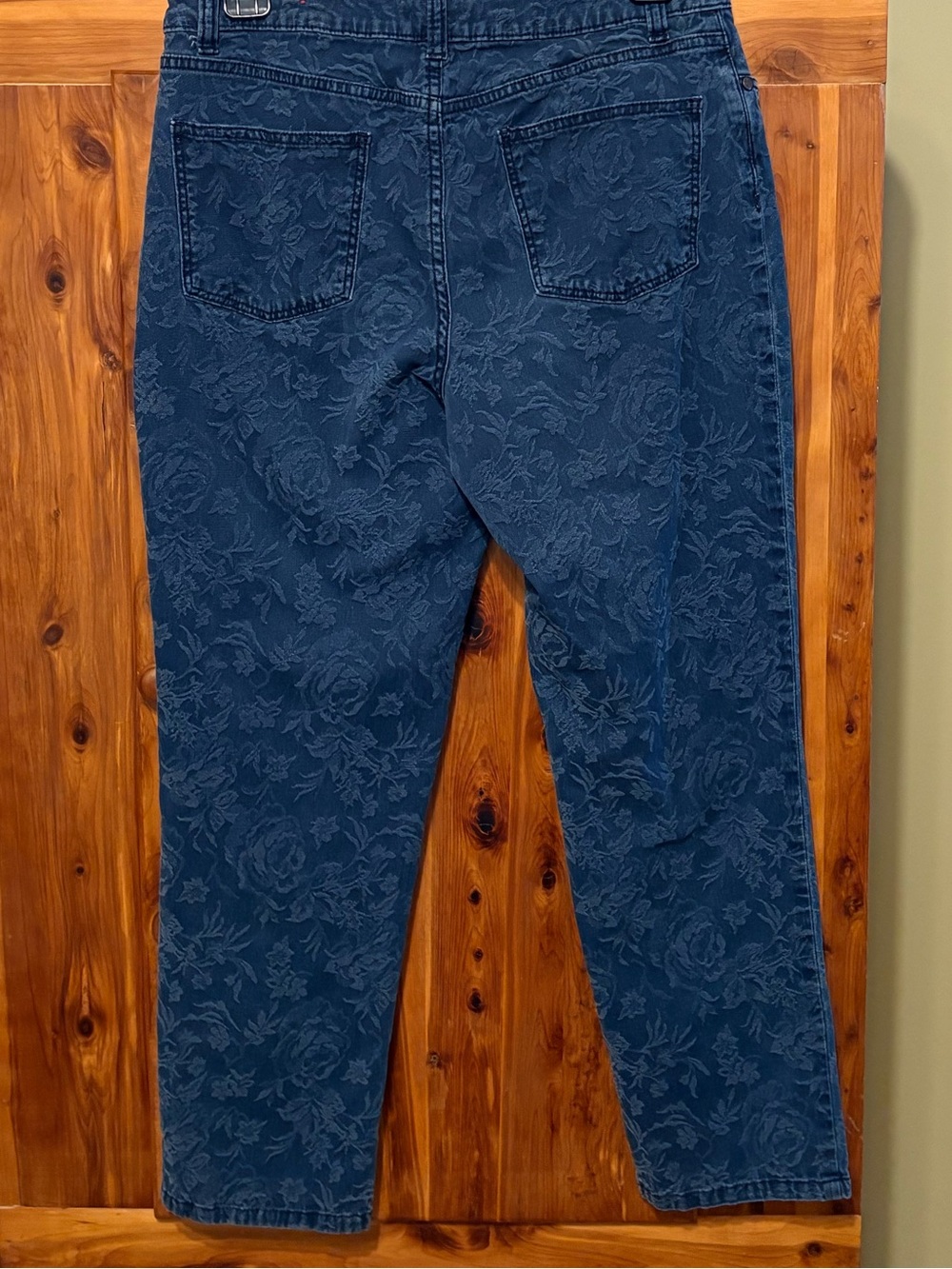 Talbots Curvy Jeans with Textured Floral Design